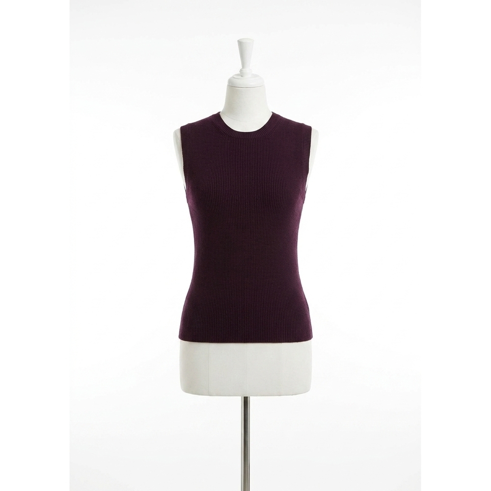 NEW A.L.C. ian sleeveless sweater top in deep plum
